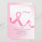 Invitation de ruban de cancer du sein (Devant / Derrière)