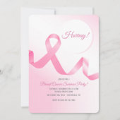 Invitation de ruban de cancer du sein (Devant)
