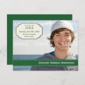 Invitation de ruban d'obtention du diplôme (Devant / Derrière)