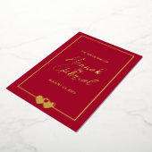 Invitation de Ruby Red Mariage Foil (Rotation)