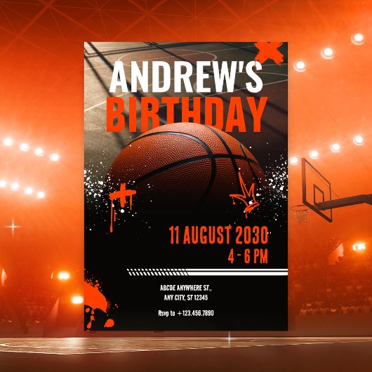 Invitation de rue de basket-ball
