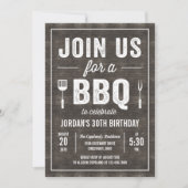 Invitation de Rustic Wood BBBQ Party RWC (Devant)