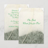 INVITATION DE SACHET À THÉ DE TEMPS DE THÉ (Devant / Derrière)