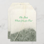 INVITATION DE SACHET À THÉ DE TEMPS DE THÉ (Devant / Derrière)