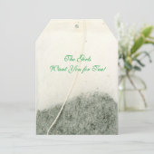 INVITATION DE SACHET À THÉ DE TEMPS DE THÉ (Debout devant)