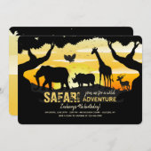 Invitation de safari de jungle (Devant / Derrière)