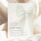 Invitation de Sage Green Bow Baptism