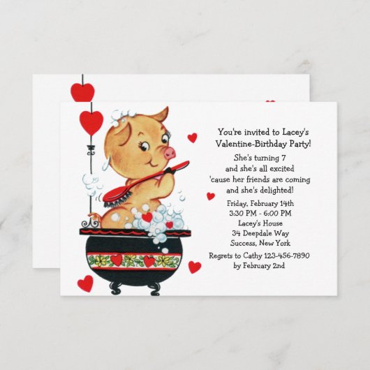 Invitation de Saint-Piglet (Devant / Derrière)