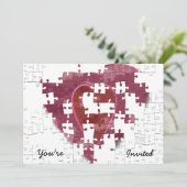 Invitation de Saint-Valentin "de coeur inachevé" (Debout devant)