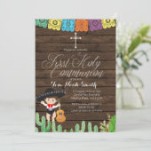 Invitation de sainte communion de garçon de fiesta (Debout devant)