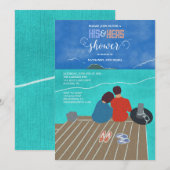 Invitation De Salle De Bain Sur Le Quai De La Baie (Devant / Derrière)