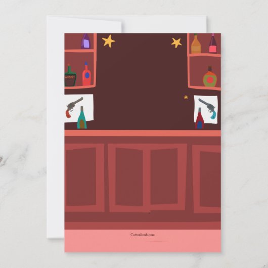 Invitation de Saloon Couple (Dos)