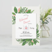 Invitation de salutation florale (Debout devant)