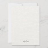 Invitation de salutation florale (Dos)