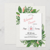 Invitation de salutation florale (Devant / Derrière)