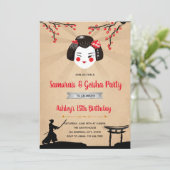 Invitation de Samurais et de geisha (Debout devant)