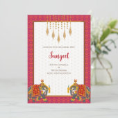 Invitation de Sangeet indien et cartes de mariage  (Debout devant)