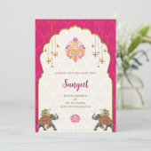 Invitation de Sangeet indien et cartes de mariage  (Debout devant)