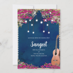 Invitation de Sangeet indien et Cartes d'invitatio