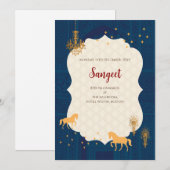 Invitation de Sangeet indien et Cartes d'invitatio (Devant / Derrière)