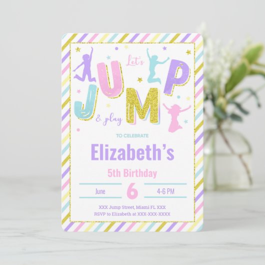 Invitation de saut modifiable (Debout devant)