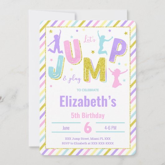 Invitation de saut modifiable (Devant)