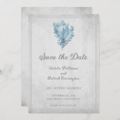 Invitation de sauvegarde à la date coquillage conq (Devant / Derrière)