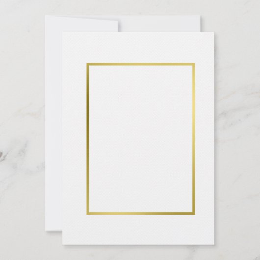 Invitation de sauvegarde botanique dorée pour plan (Dos)