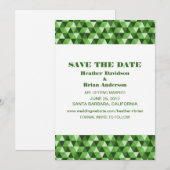 Invitation de sauvegarde de date à triangles géomé (Devant / Derrière)