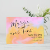 Invitation de sauvegarde de date abstraite Groovy (Debout devant)