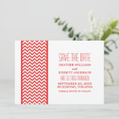 Invitation de sauvegarde de date avec bordure Chev (Debout devant)