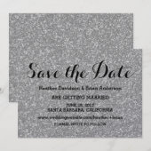 Invitation de sauvegarde de date avec paillettes a (Devant / Derrière)