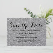 Invitation de sauvegarde de date avec paillettes a (Debout devant)