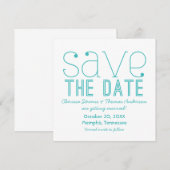 Invitation de sauvegarde de date avec typographie (Devant / Derrière)