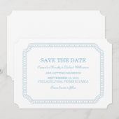 Invitation de sauvegarde de date de billet encercl (Devant / Derrière)