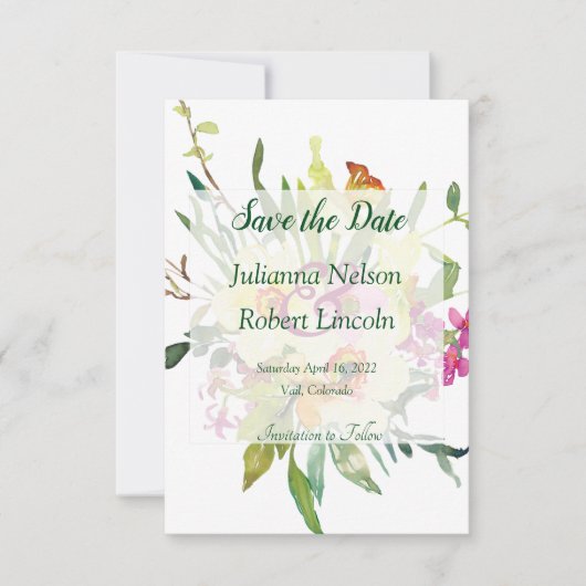 Invitation de sauvegarde de date de bouquet de jon (Devant)