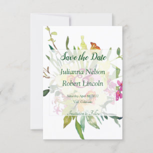 Invitation de sauvegarde de date de bouquet de jon