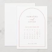 Invitation de sauvegarde de date de calendrier d'a (Devant / Derrière)