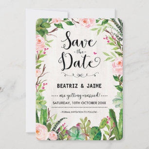 Invitation de sauvegarde de date de Fiesta Fleur d