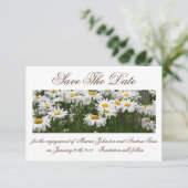 Invitation de sauvegarde de date de fleurs de marg (Debout devant)