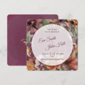 Invitation de sauvegarde de date de florale automn (Devant / Derrière)