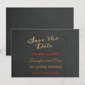 Invitation de sauvegarde de date de houx de tablea (Devant / Derrière)