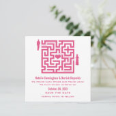 Invitation de sauvegarde de date de labyrinthe d'a (Debout devant)