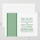 Invitation de sauvegarde de date de limite verte C (Devant / Derrière)