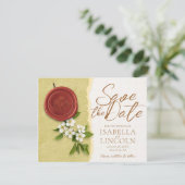 Invitation de sauvegarde de date de mariage à cach (Debout devant)