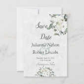 Invitation de sauvegarde de date de mariage à fleu (Devant)