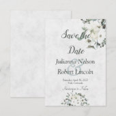 Invitation de sauvegarde de date de mariage à fleu (Devant / Derrière)