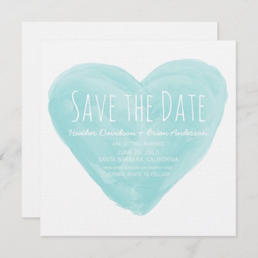 Invitation de sauvegarde de date de mariage à l'aq (Devant / Derrière)