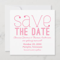 Invitation de sauvegarde de date de mariage à typo