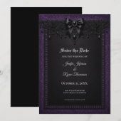 Invitation de sauvegarde de date de mariage gothiq (Devant / Derrière)